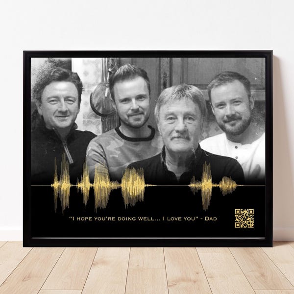 Memorial Soundwave Art: herdenkingscadeau voor verlies van vader