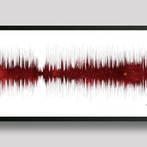 Amethyst Sound Wave Art Print: Custom Star Map, Wedding Song Gift RUBY