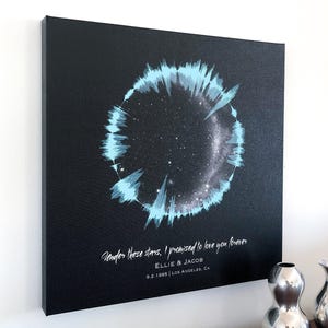 Custom Star Map Canvas | Soundwave Art, Voice Recording Gift