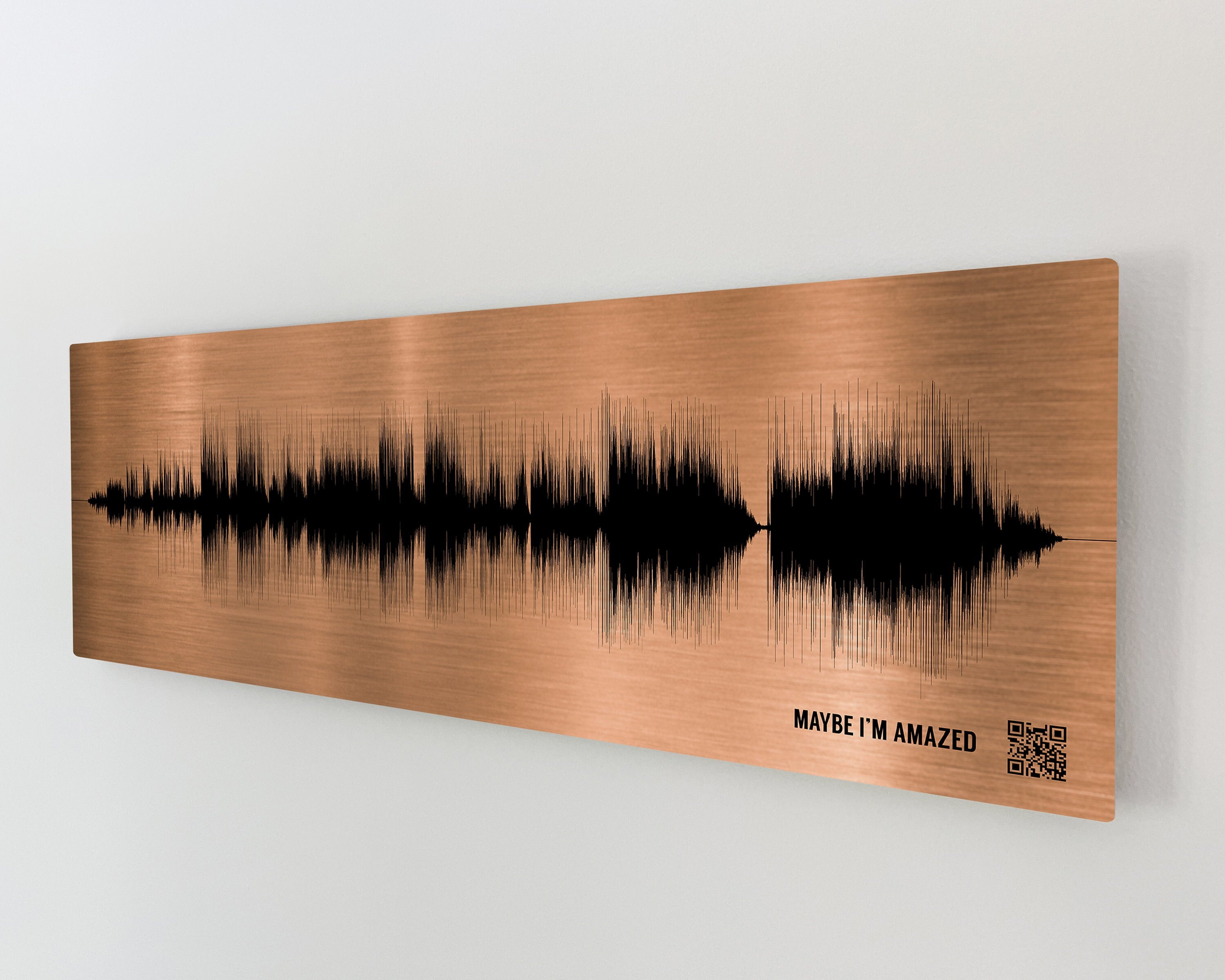 8th Anniversary Gift | Bronze Anniversary Gift | Wedding Song Soundwave Art | Optional QR Code