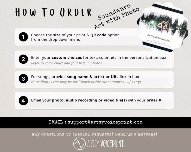 Voice Recording Memorial Gift | Loss of Mother | Voicemail Soundwave Art with QR Code image 3