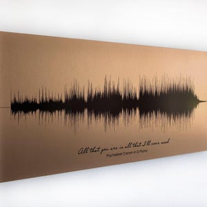 8th Anniversary Gift | Bronze Anniversary Gift | Sound Wave Art | Wedding Song