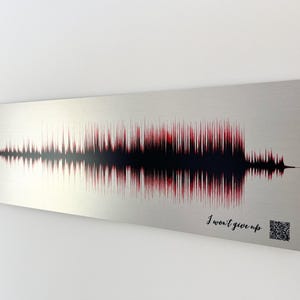 10th Anniversary Tin Sound Wave Art: Personalized Song Gift