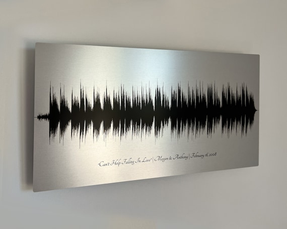 10 Year Anniversary Gift for Husband Tin Anniversary Gifts for Men Wedding  Song Sound Wave Art 