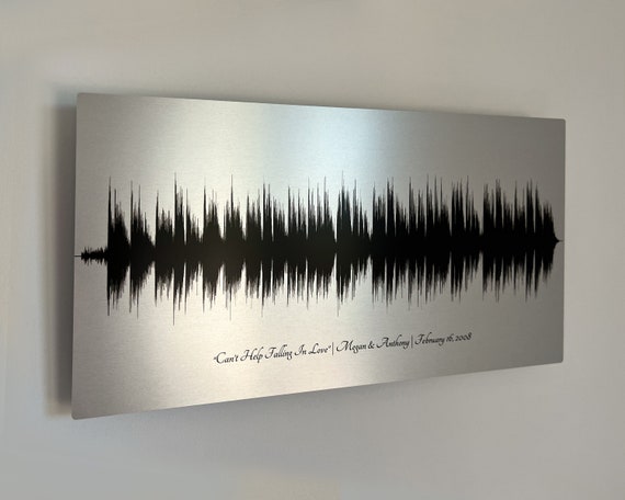 10 Year Anniversary Gift for Husband Tin Anniversary Gifts for Men Wedding  Song Sound Wave Art 