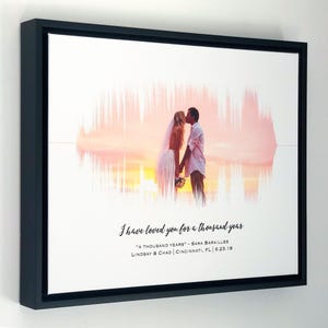 Wedding Song Soundwave Art on Canvas | Personalized 2nd Anniversary Gift
