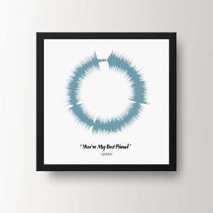 Personalized Song Sound Wave Art Print: Custom Music Gift with QR Code