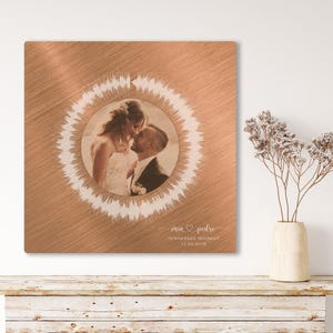 7th Copper Anniversary Gift  | Soundwave Art | Copper Anniversary Gift For Him | Music Wall Art