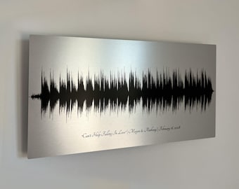 20 Year Anniversary Gift | Wedding Song Sound Wave Art | Platinum Anniversary Gift For Her