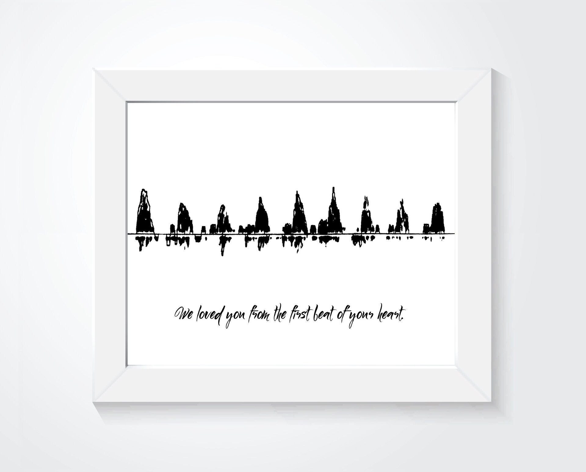 Ultrasound Frame Baby Heartbeat Art Pregnancy Sonogram Gift For Her