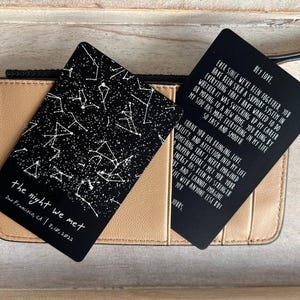 Custom Star Map Metal Wallet Card - Personalized Gift for Him