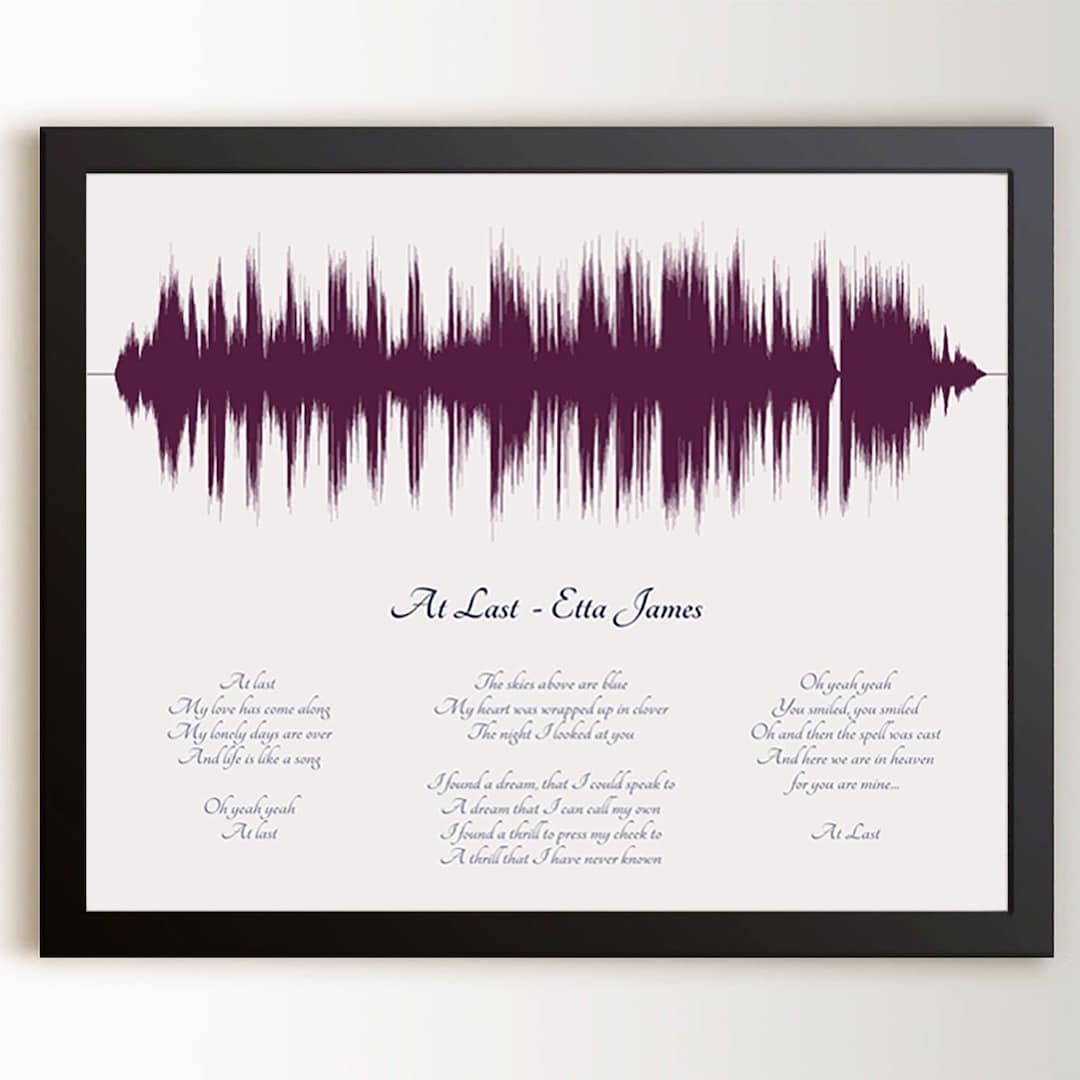 Personalized Song Lyrics Music Wall Art Soundwave Art 1st