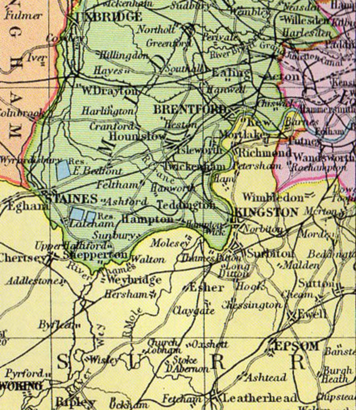 Map of LONDON 1931 Atlas Antique Map, UK Londonmap, Map of London Map Decor Etsy