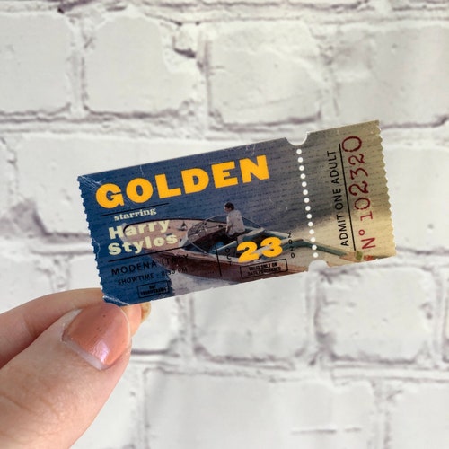 Harry Golden Music Video Inspired Movie Ticket Stub Vinyl Etsy