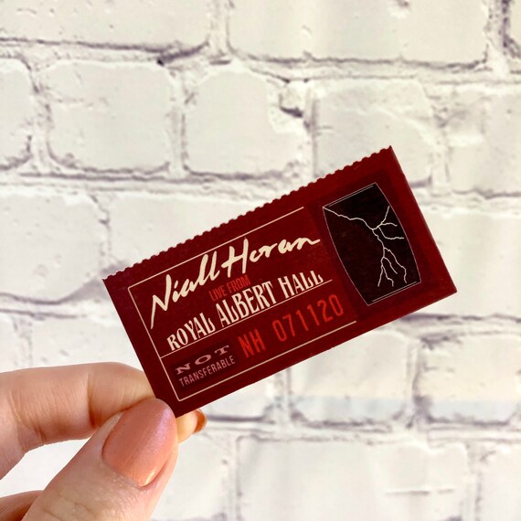 Niall Horan Live At Royal Albert Hall Vintage Inspired Ticket Etsy