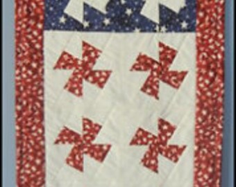 Patriotic Twist Pattern Using Strips From Pohlar Fabrics