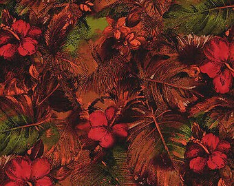 Casablanca Floral Sienna Cotton Fabric by RJR BTY