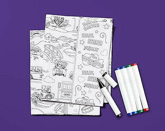 Pillowcase Kit -The Wiggles Color and Sew,Size 21" x 30" by Riley Blake Designs