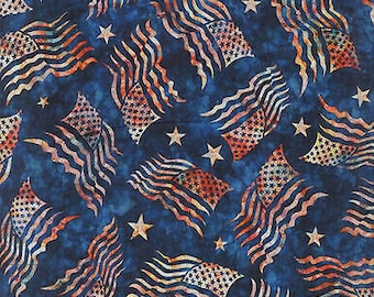 Liberty Glory  Freedom  Flag Toss Navy by Quilting Treasures