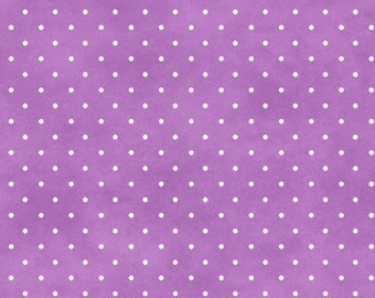 Beautiful Basics Classic Dots on Sheer Lilac by Mayood Studios Cotton Fabric BTY