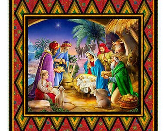 Nativity Diamonds Quilt Kit 51x51Pine Tree Country Quilts Quilting T...