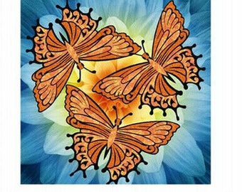 Hoffman Bali Batiks Dance Of The Butterfly Kit Monarch by Joann Hoffman