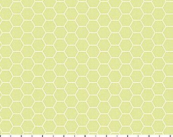 Chelsea Lilac Honeycomb Tonal Green Cotton Fabric by Northcott
