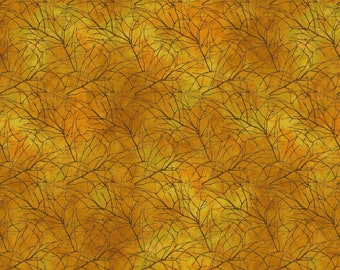 Autumn Splendor Stonehenge Branches Rustl Floral Cotton Fabric by Northcott