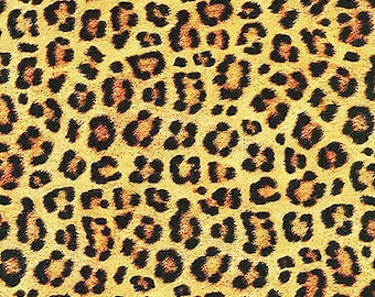 Wild Animal Leopard Skin Cotton Fabric by Kaufman