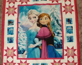 Frozen Quilt, Frozen Sisters, Decorative Quilt, Gift Quilt, Children, Girl's Qui