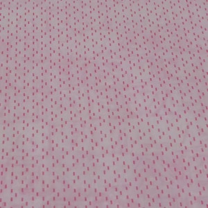 Pink Stripe Dots on White Cotton Fabric by the yard