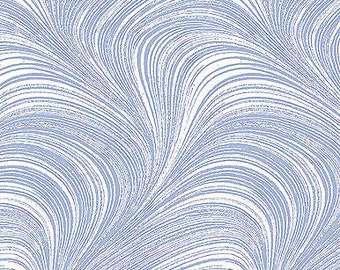 Pearlescent Wave Texture~Light Blue  Pearl Cotton Fabric by Benartex