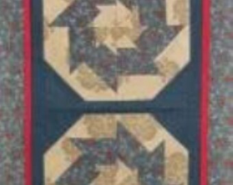 Pinwheels on the Run Table Runner Pattern by Marlous Designs Two Sizes
