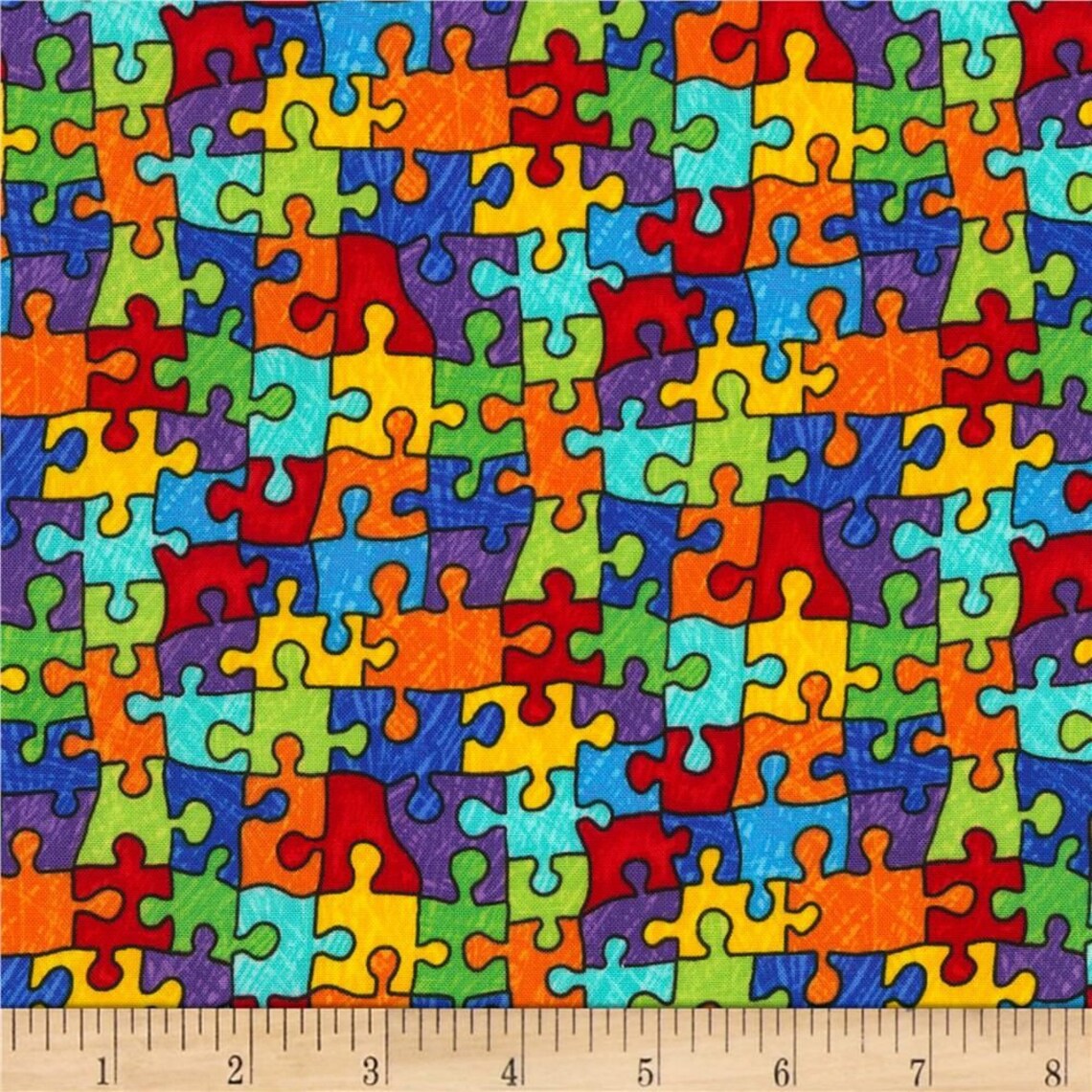 Autism Awareness Puzzle Pieces rainbow Puzzle Pieces | Etsy