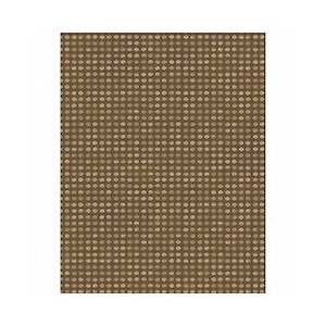 May include: A brown fabric with a repeating pattern of small, light brown dots.