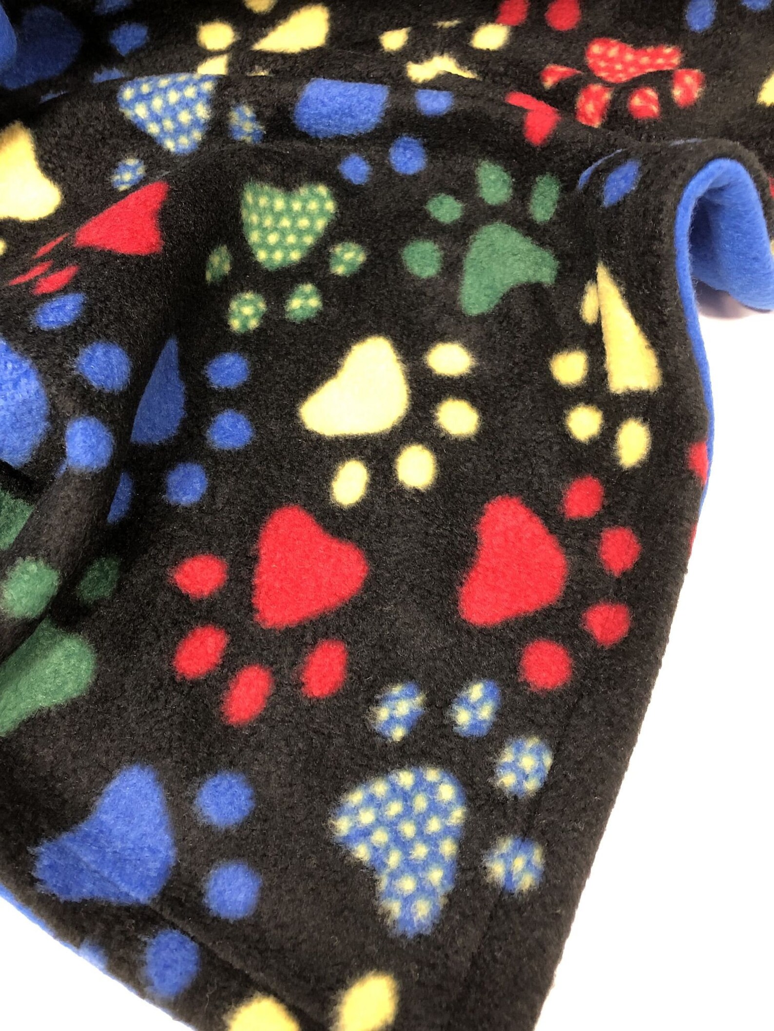 Paws Print Fleece Blanket Reversible Double Layer Blanket Etsy