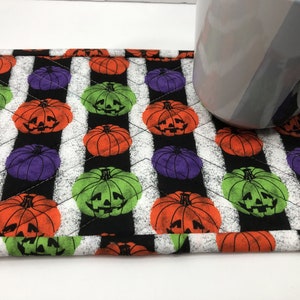 Halloween Spider Mug Rug: Quilted Table Mat, Large Coaster image 6