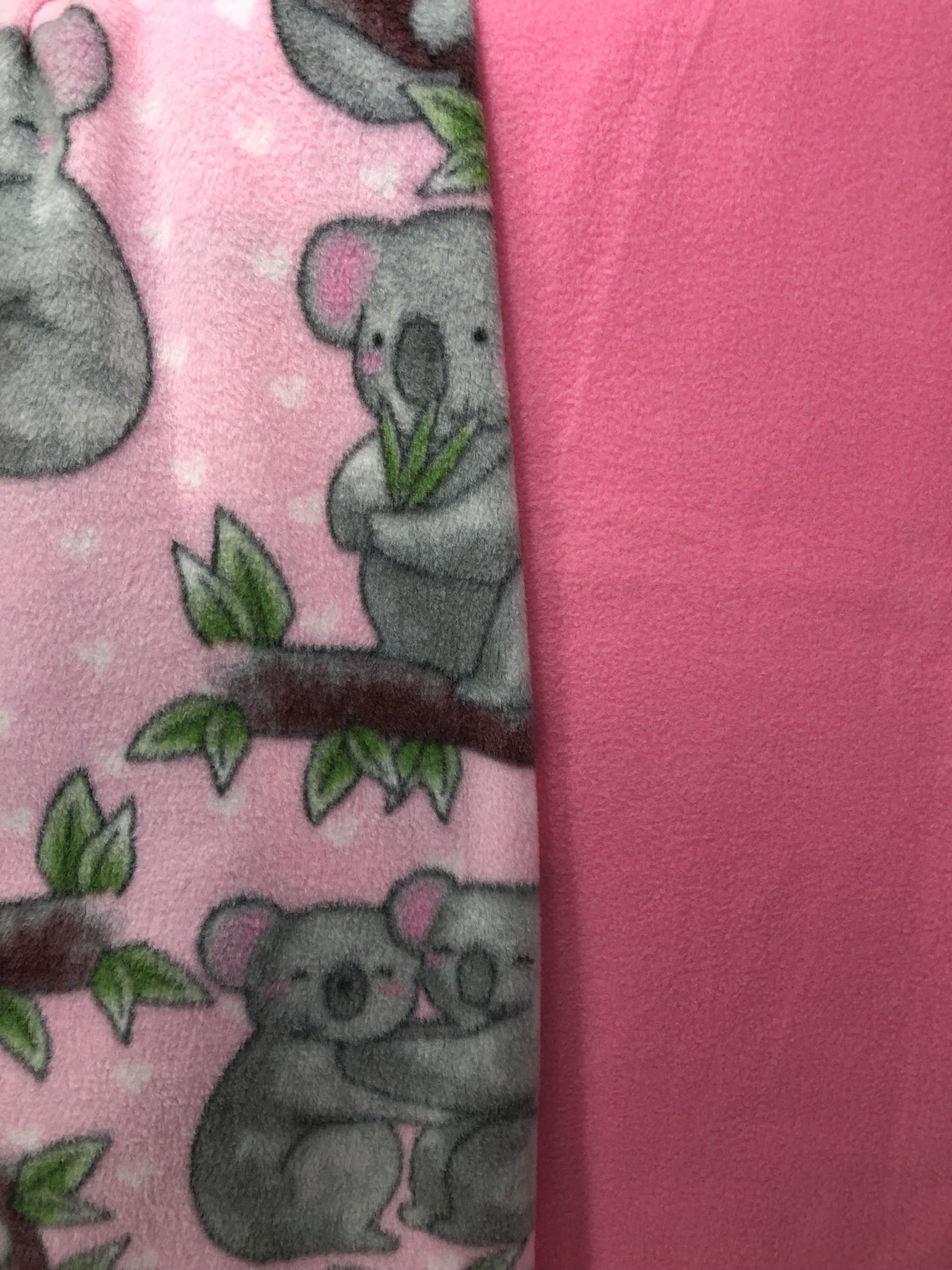 Koalas Print Fleece Blanket Reversible Double Layer Blanket Etsy