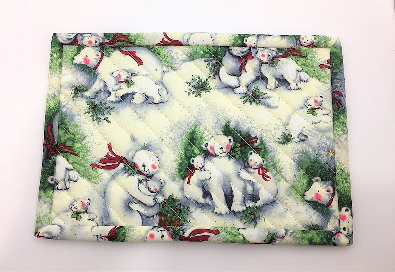Momma Bear Design Mug Rug Placemat Table Mat Large Coaster Mona/'s Sewing Treasures 9.5x6.5