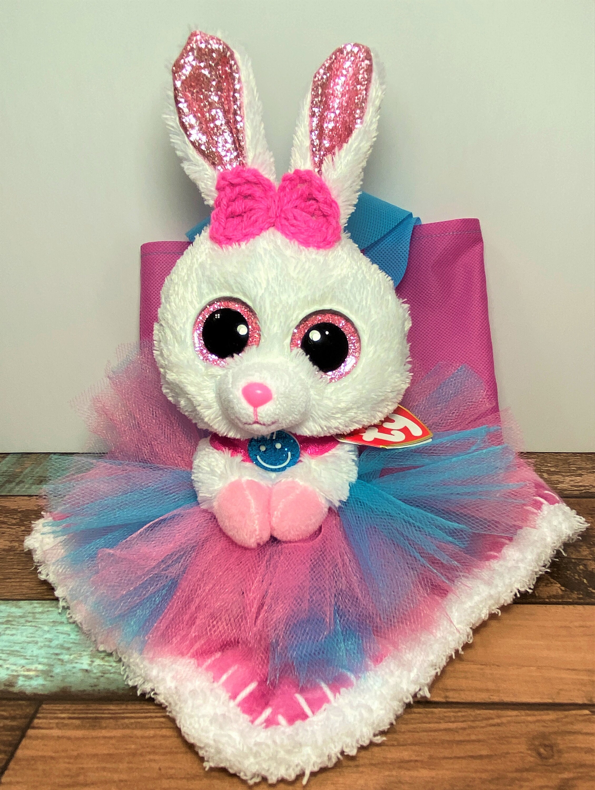 Bunny Stuffed Animal Dress up Set Crochet Edge Fleece Etsy