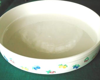 Richard Ginori Casserole Dish, Fruit Motif, Italian Ceramic Baker