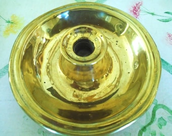 Brass Chamber Candleholder w/ Threaded Candle Insert.  PATENT 19584.