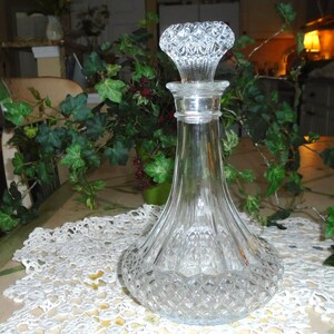 French Vintage Glass Decanter - Etsy