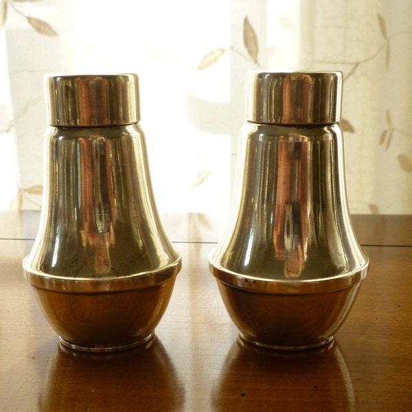 Sterling Silver Salt and Pepper shaker set. Duchin Creation ~ Glass inserts. Vintage 1960s