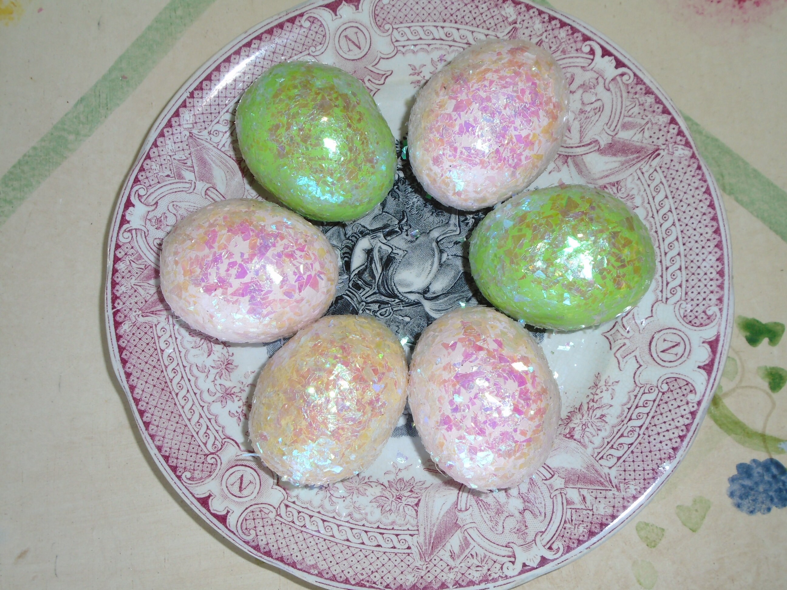 Sparkle Eggs. Set of 6 Sparkle Eggs Glitter Easter Egg Décor Etsy