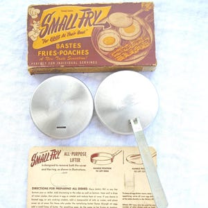 Anillos vintage para escalfar huevos, pequeños, para papas fritas, originales, de cartón. Ideales para hamburguesas, tortillas, etc.