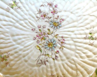 Royal Albert Petit Point Plates, 5 Floral Bone China plates, Scalloped Edge.
