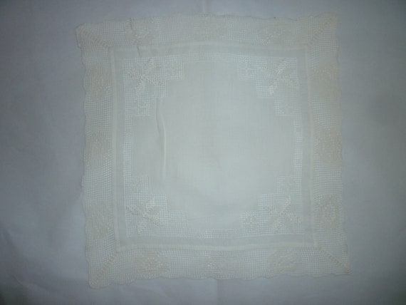 Wedding Hankie / Bridal Hankie / White Fine Linen… - image 5