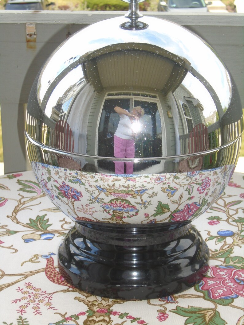 Chrome Bowling Ball Bar Set 1950s. Pump is Missing. Original Etsy