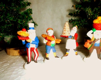 Early Rising Elves, set of 5. Dept 56 Accessory "Early Rising Elves" Baking.  Super cute, Rare, Retired.